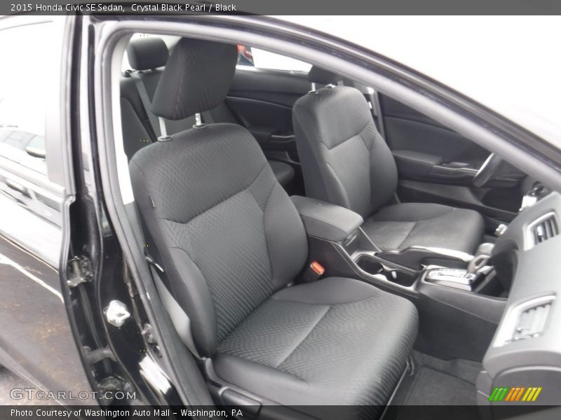 Crystal Black Pearl / Black 2015 Honda Civic SE Sedan