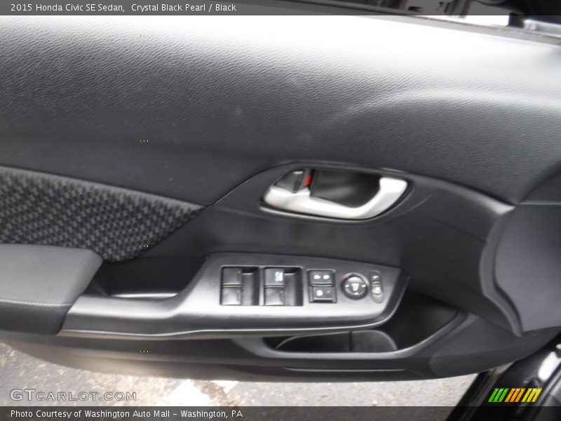 Crystal Black Pearl / Black 2015 Honda Civic SE Sedan