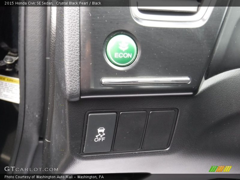 Crystal Black Pearl / Black 2015 Honda Civic SE Sedan