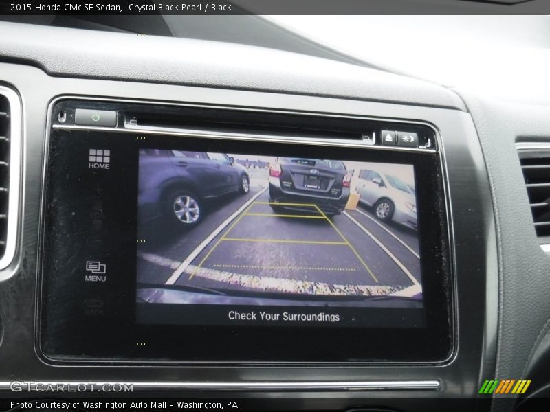 Crystal Black Pearl / Black 2015 Honda Civic SE Sedan