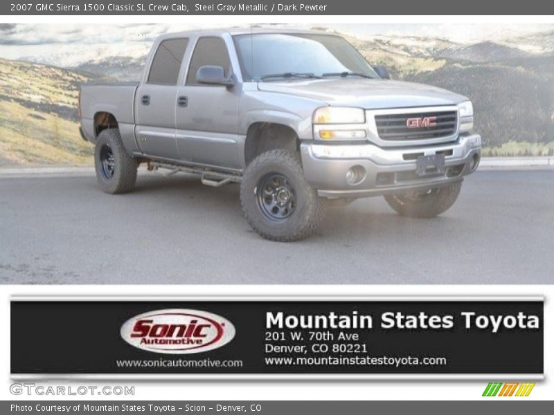 Steel Gray Metallic / Dark Pewter 2007 GMC Sierra 1500 Classic SL Crew Cab