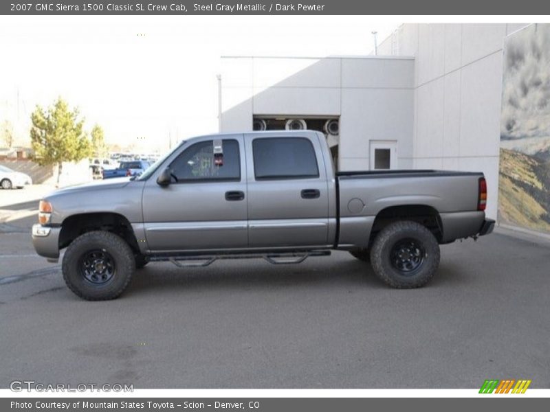 Steel Gray Metallic / Dark Pewter 2007 GMC Sierra 1500 Classic SL Crew Cab