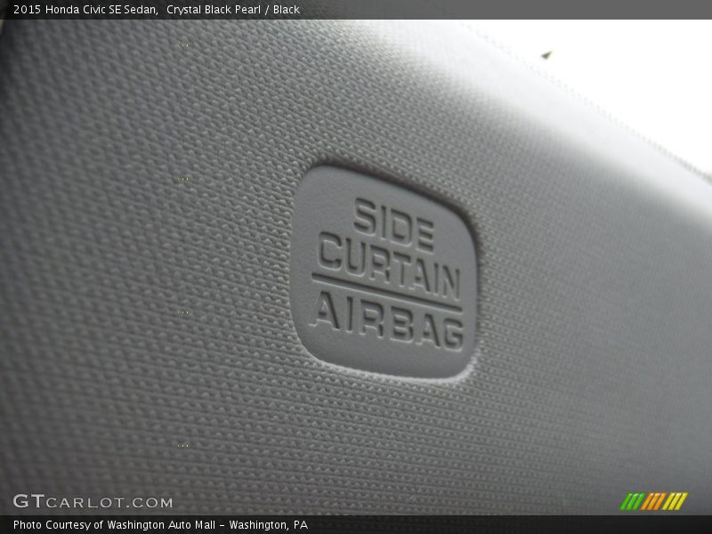 Crystal Black Pearl / Black 2015 Honda Civic SE Sedan