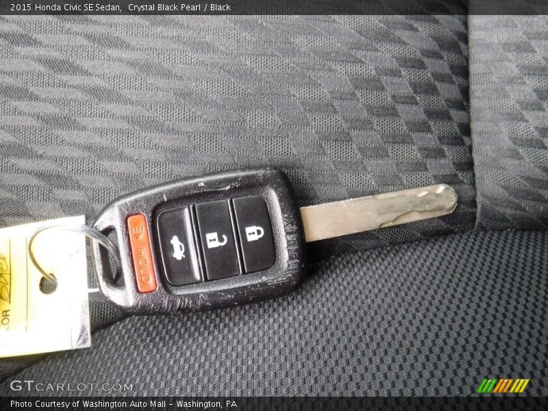 Crystal Black Pearl / Black 2015 Honda Civic SE Sedan