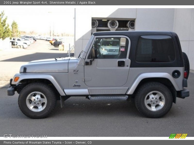 Silverstone Metallic / Agate Black 2001 Jeep Wrangler Sport 4x4