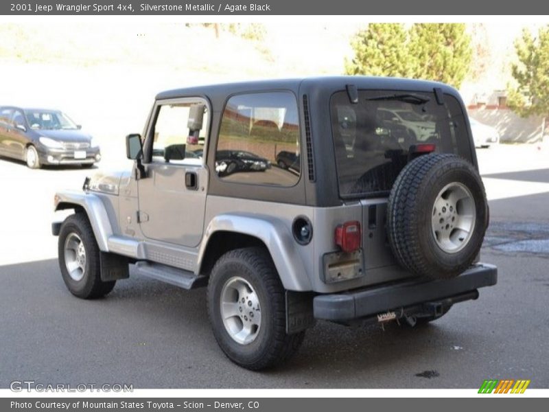 Silverstone Metallic / Agate Black 2001 Jeep Wrangler Sport 4x4