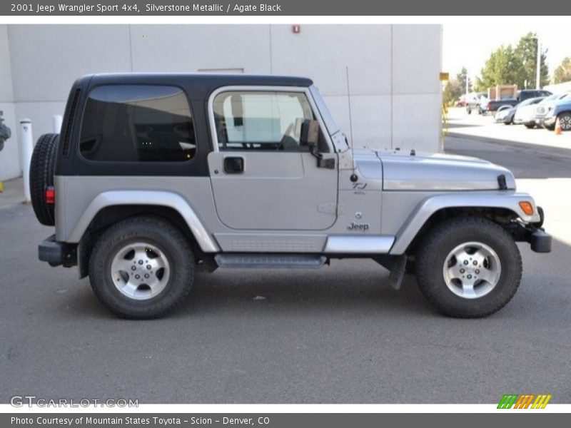 Silverstone Metallic / Agate Black 2001 Jeep Wrangler Sport 4x4