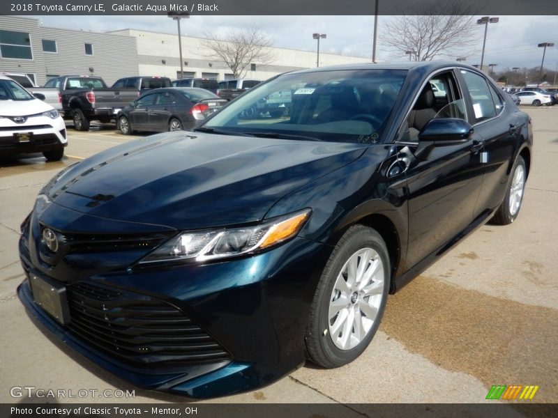 Galactic Aqua Mica / Black 2018 Toyota Camry LE