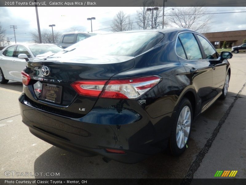 Galactic Aqua Mica / Black 2018 Toyota Camry LE