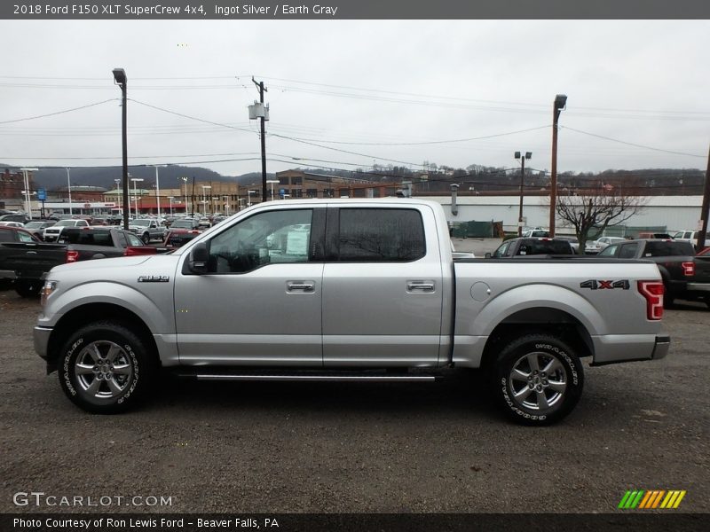 Ingot Silver / Earth Gray 2018 Ford F150 XLT SuperCrew 4x4