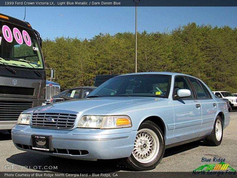 Light Blue Metallic / Dark Denim Blue 1999 Ford Crown Victoria LX