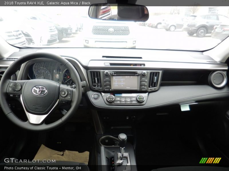 Galactic Aqua Mica / Black 2018 Toyota RAV4 XLE
