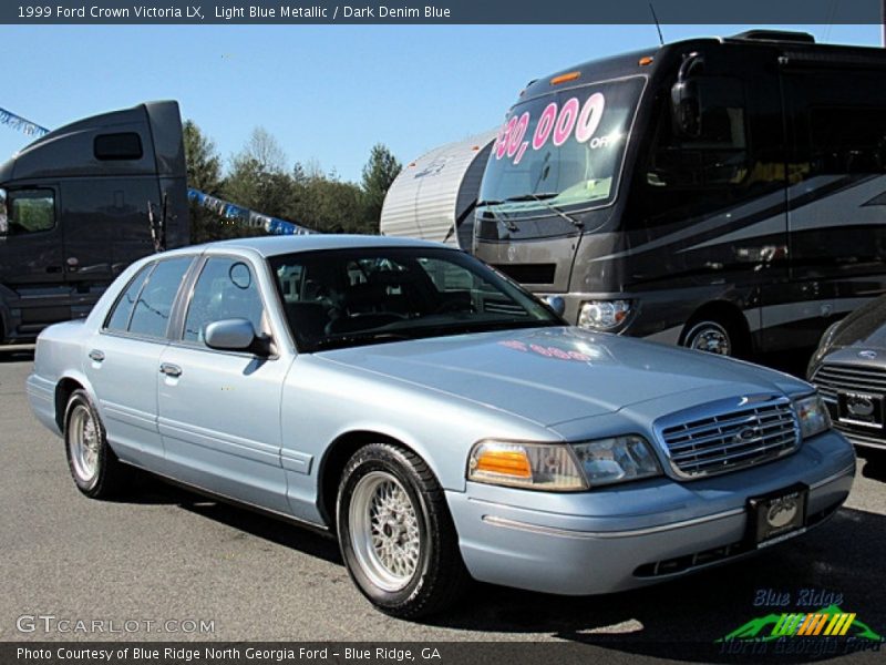 Light Blue Metallic / Dark Denim Blue 1999 Ford Crown Victoria LX