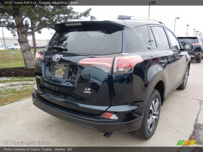 Galactic Aqua Mica / Black 2018 Toyota RAV4 LE