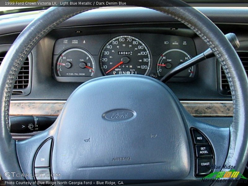 Light Blue Metallic / Dark Denim Blue 1999 Ford Crown Victoria LX