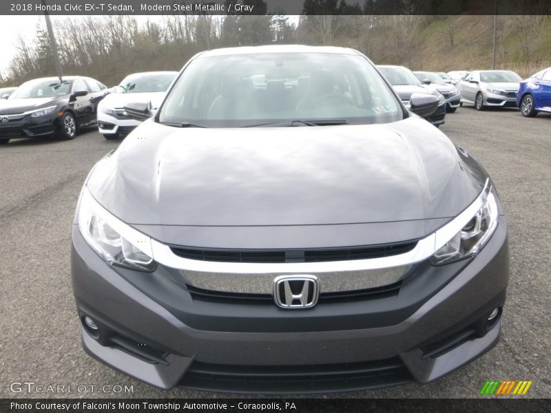 Modern Steel Metallic / Gray 2018 Honda Civic EX-T Sedan