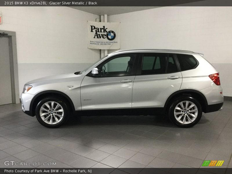 Glacier Silver Metallic / Black 2015 BMW X3 xDrive28i