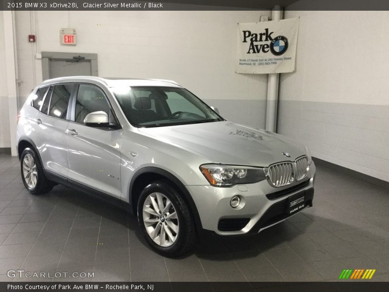Glacier Silver Metallic / Black 2015 BMW X3 xDrive28i