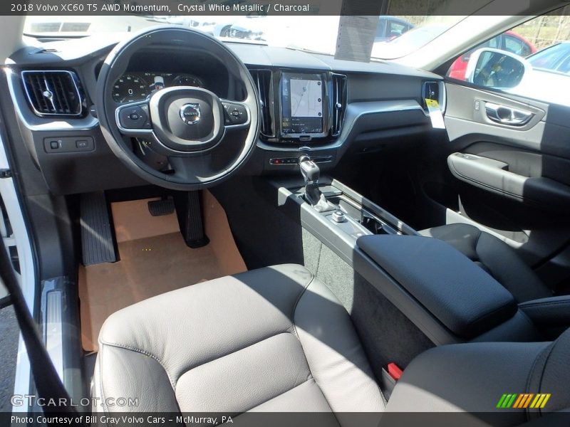 Crystal White Metallic / Charcoal 2018 Volvo XC60 T5 AWD Momentum