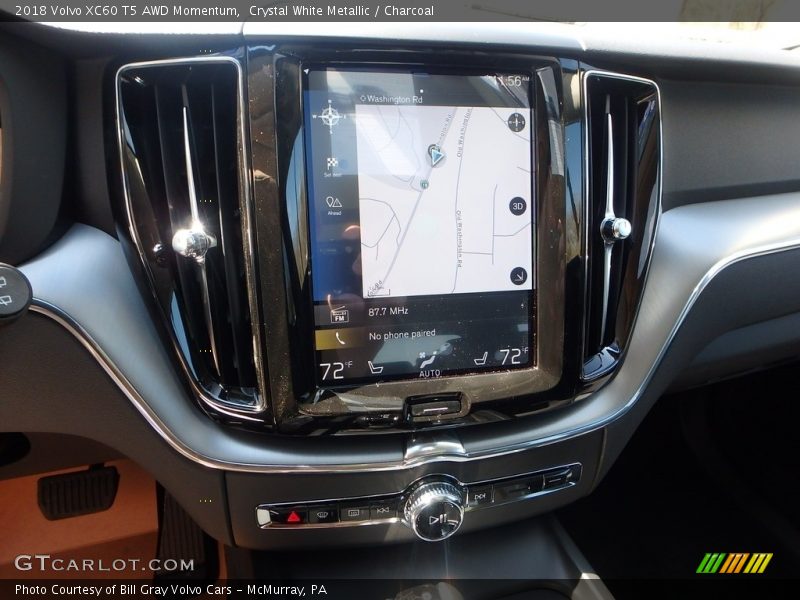 Crystal White Metallic / Charcoal 2018 Volvo XC60 T5 AWD Momentum