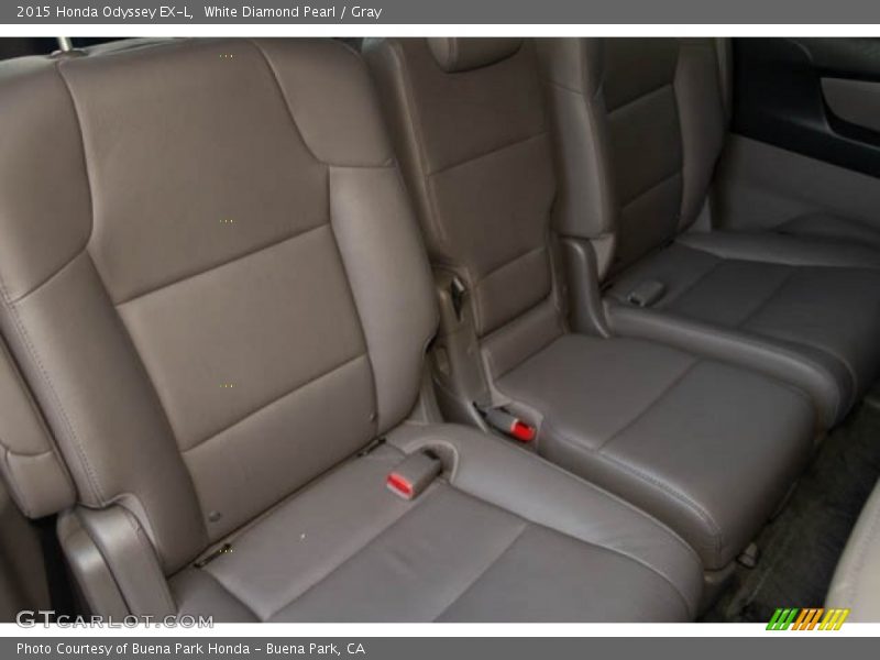 White Diamond Pearl / Gray 2015 Honda Odyssey EX-L