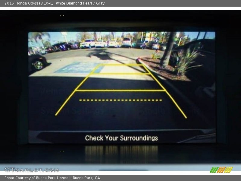White Diamond Pearl / Gray 2015 Honda Odyssey EX-L