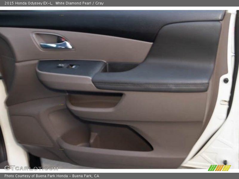 White Diamond Pearl / Gray 2015 Honda Odyssey EX-L