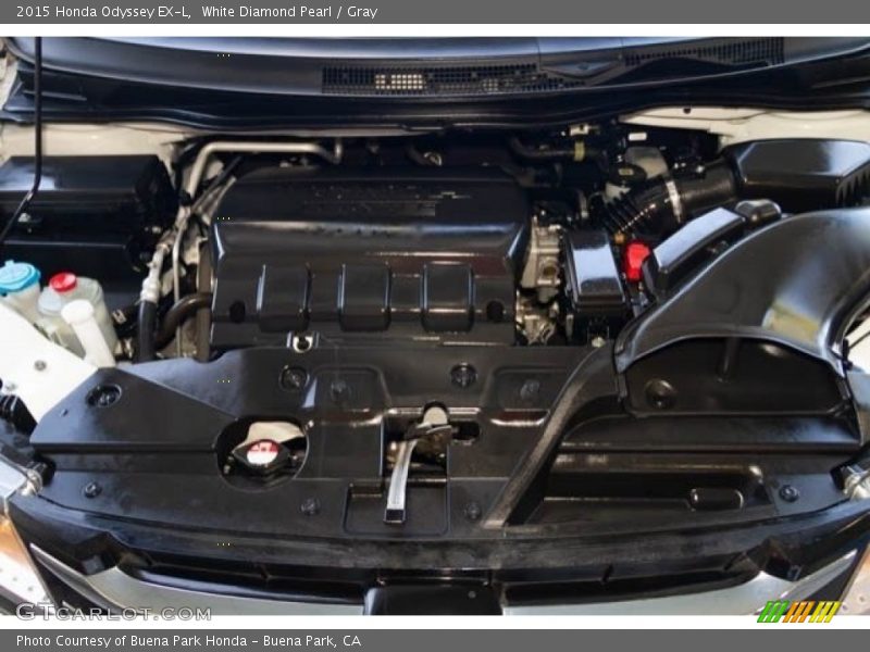 White Diamond Pearl / Gray 2015 Honda Odyssey EX-L