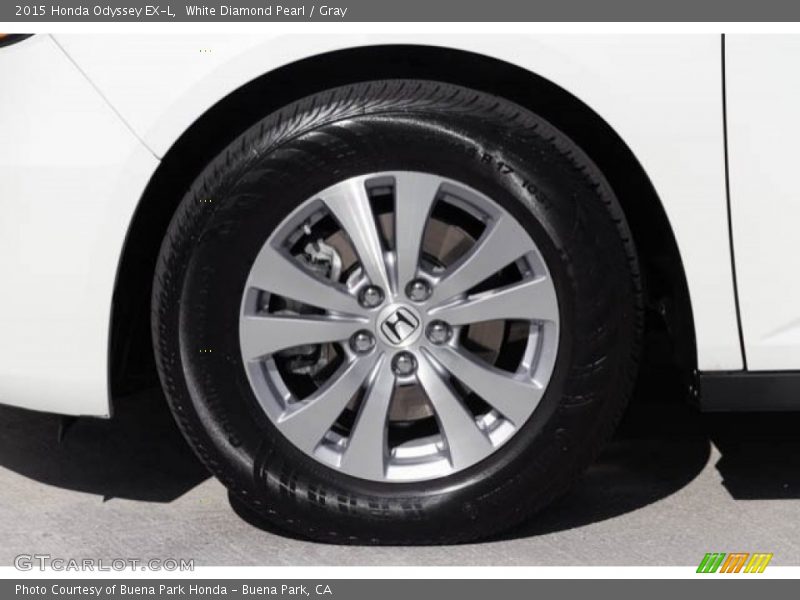 White Diamond Pearl / Gray 2015 Honda Odyssey EX-L