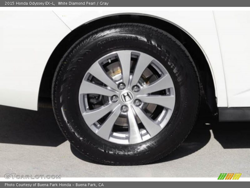 White Diamond Pearl / Gray 2015 Honda Odyssey EX-L
