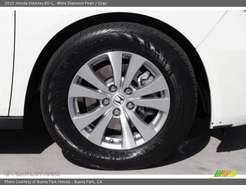 White Diamond Pearl / Gray 2015 Honda Odyssey EX-L