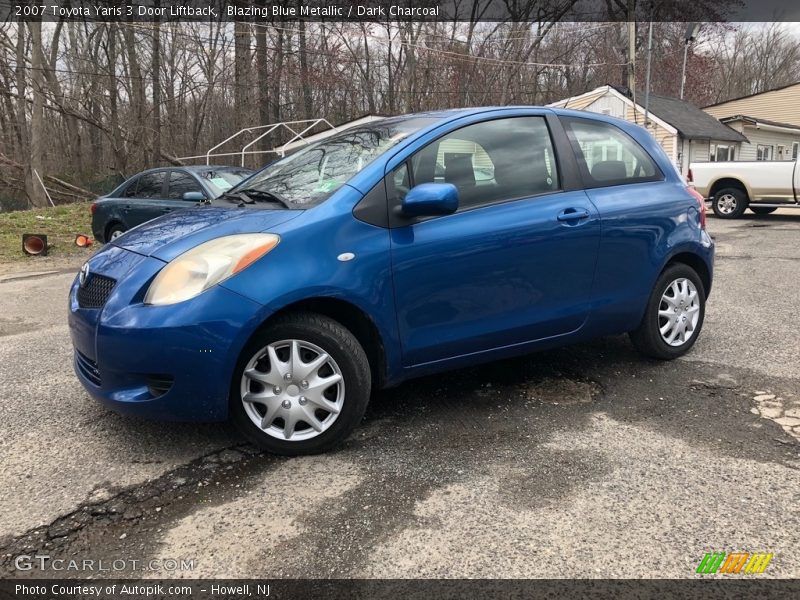 Blazing Blue Metallic / Dark Charcoal 2007 Toyota Yaris 3 Door Liftback