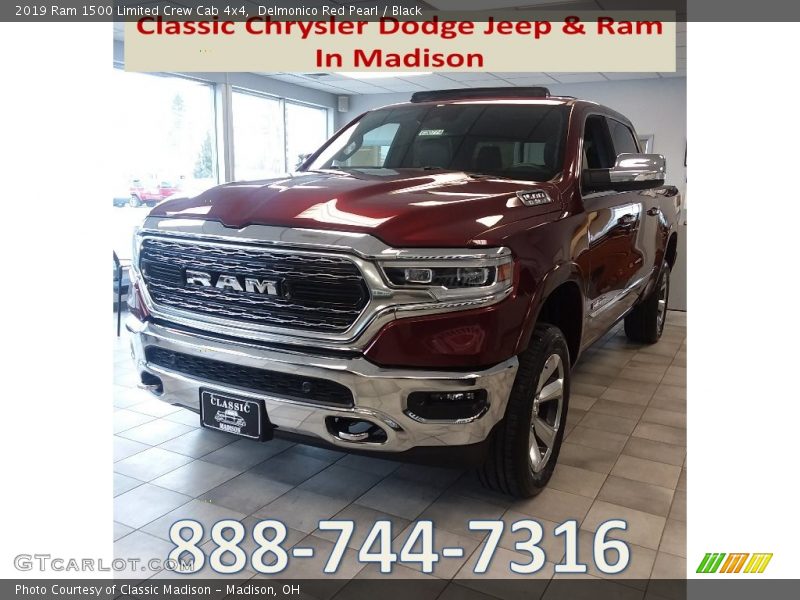 Delmonico Red Pearl / Black 2019 Ram 1500 Limited Crew Cab 4x4