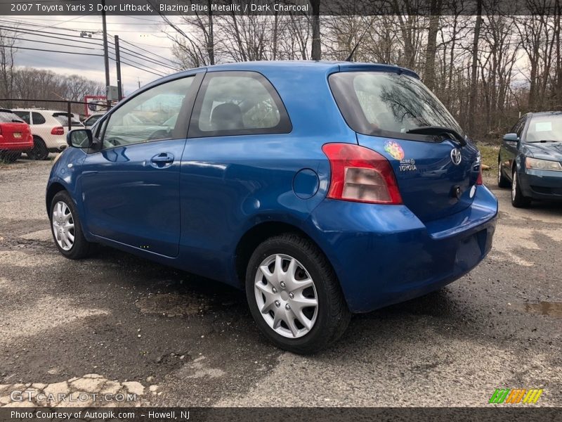 Blazing Blue Metallic / Dark Charcoal 2007 Toyota Yaris 3 Door Liftback