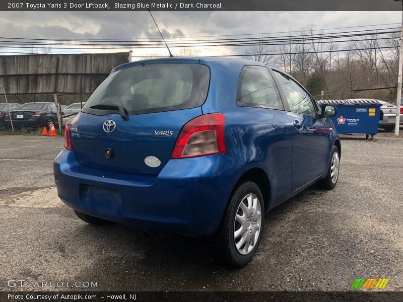 Blazing Blue Metallic / Dark Charcoal 2007 Toyota Yaris 3 Door Liftback