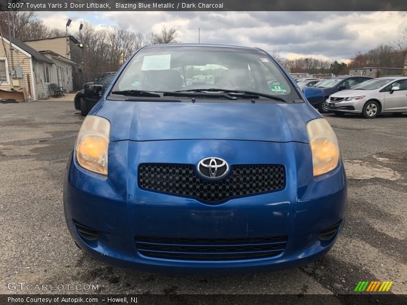 Blazing Blue Metallic / Dark Charcoal 2007 Toyota Yaris 3 Door Liftback