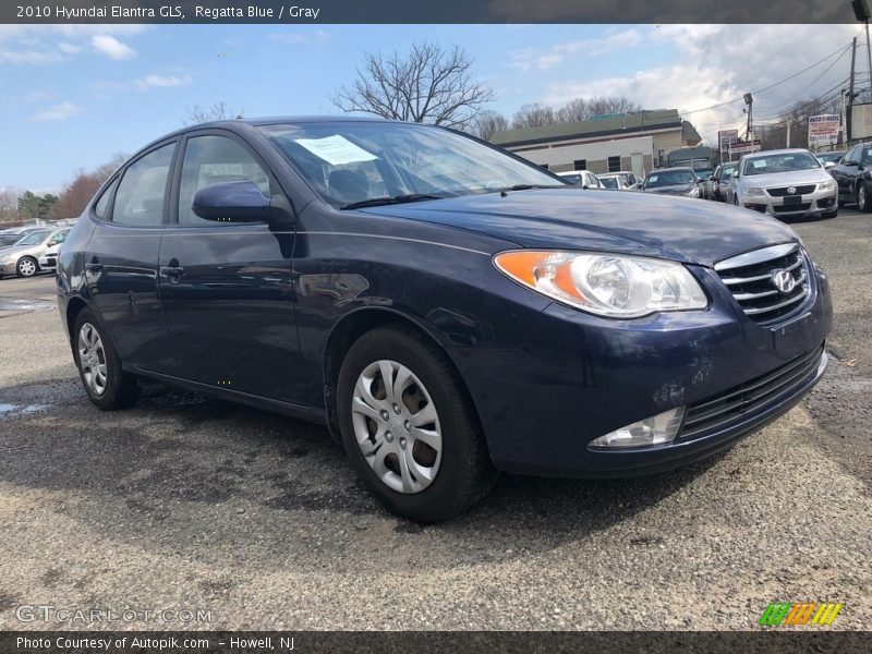 Regatta Blue / Gray 2010 Hyundai Elantra GLS