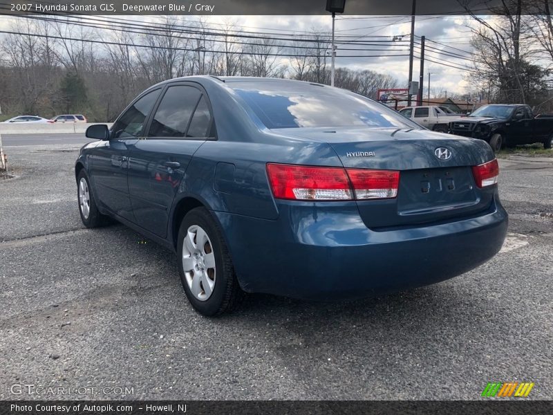 Deepwater Blue / Gray 2007 Hyundai Sonata GLS