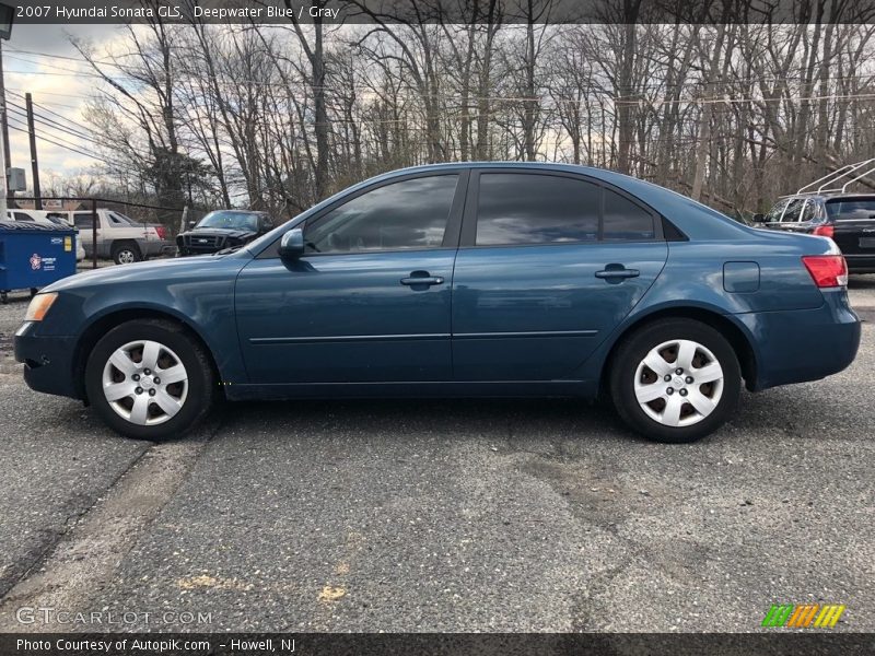 Deepwater Blue / Gray 2007 Hyundai Sonata GLS