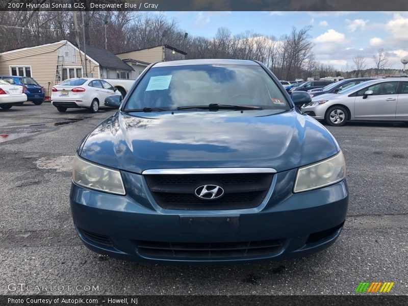 Deepwater Blue / Gray 2007 Hyundai Sonata GLS