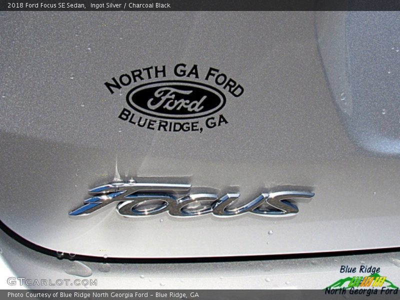 Ingot Silver / Charcoal Black 2018 Ford Focus SE Sedan