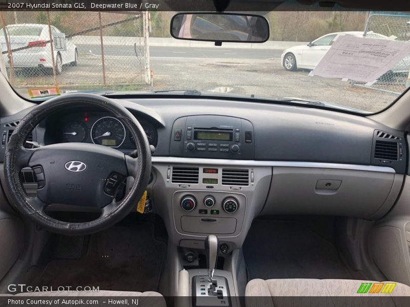 Deepwater Blue / Gray 2007 Hyundai Sonata GLS