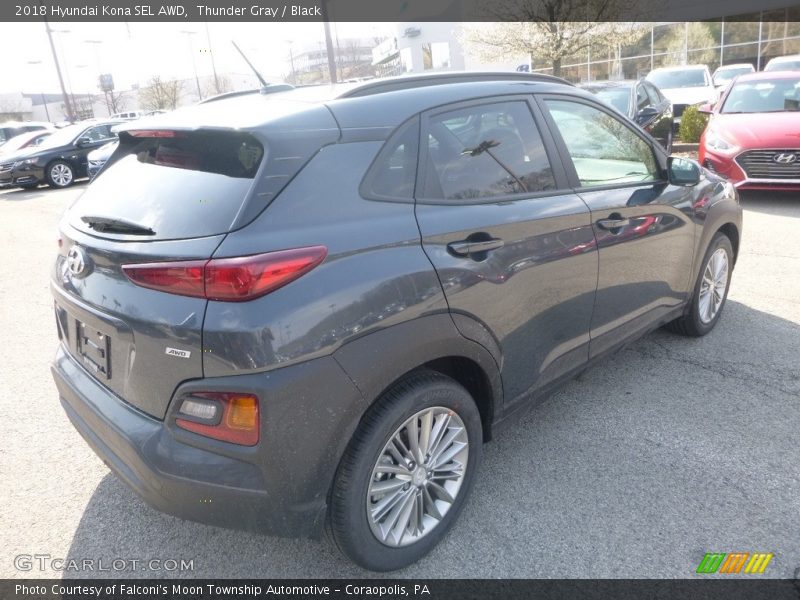 Thunder Gray / Black 2018 Hyundai Kona SEL AWD