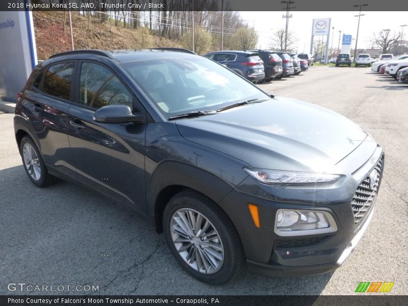 Thunder Gray / Black 2018 Hyundai Kona SEL AWD