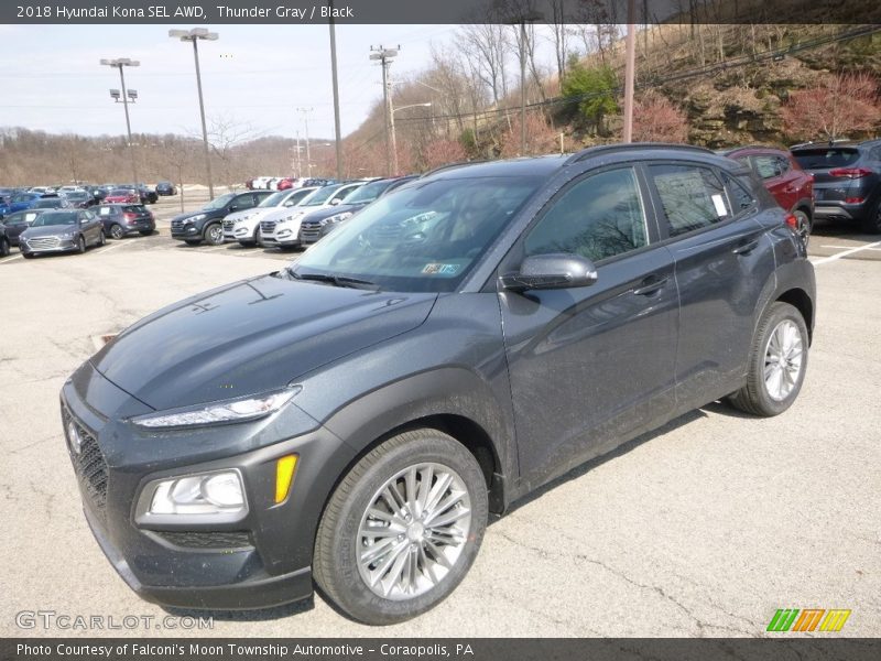 Thunder Gray / Black 2018 Hyundai Kona SEL AWD