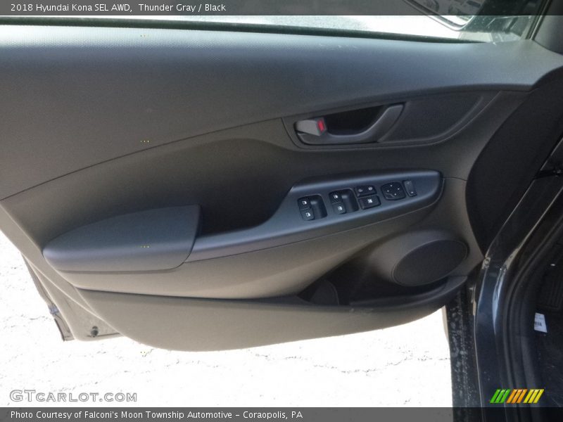 Thunder Gray / Black 2018 Hyundai Kona SEL AWD
