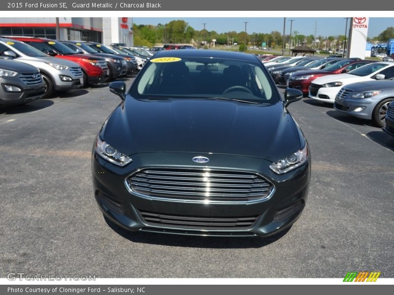 Guard Metallic / Charcoal Black 2015 Ford Fusion SE