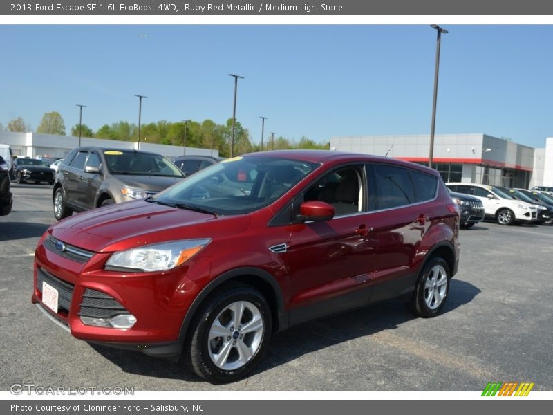 Ruby Red Metallic / Medium Light Stone 2013 Ford Escape SE 1.6L EcoBoost 4WD
