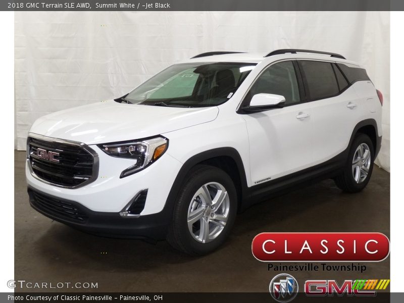 Summit White / ­Jet Black 2018 GMC Terrain SLE AWD