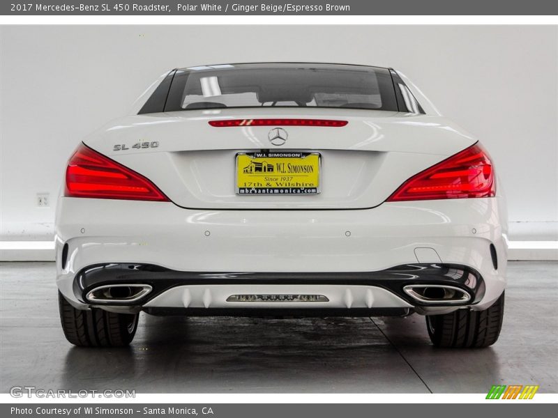 Polar White / Ginger Beige/Espresso Brown 2017 Mercedes-Benz SL 450 Roadster